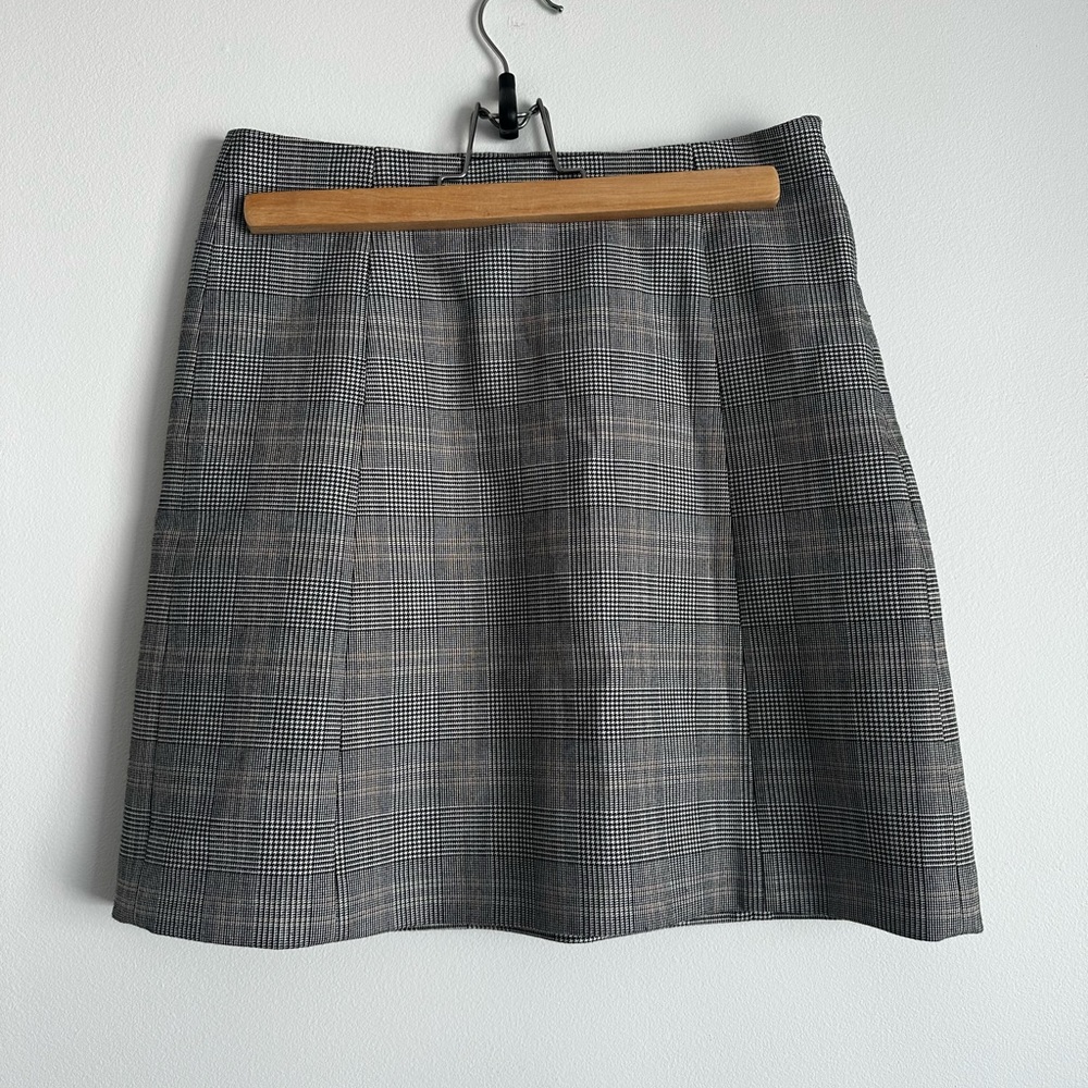 Babaton Gray Mini A-Line Skirt